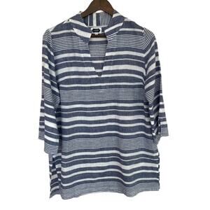 Mudpie Blue and White Striped Tunic - Large